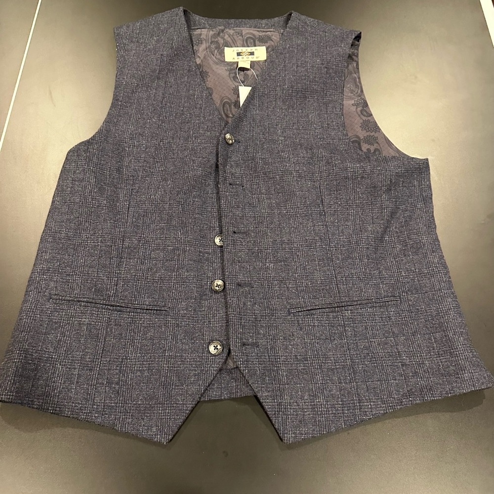 Joseph Abboud Gray Paisley Vest